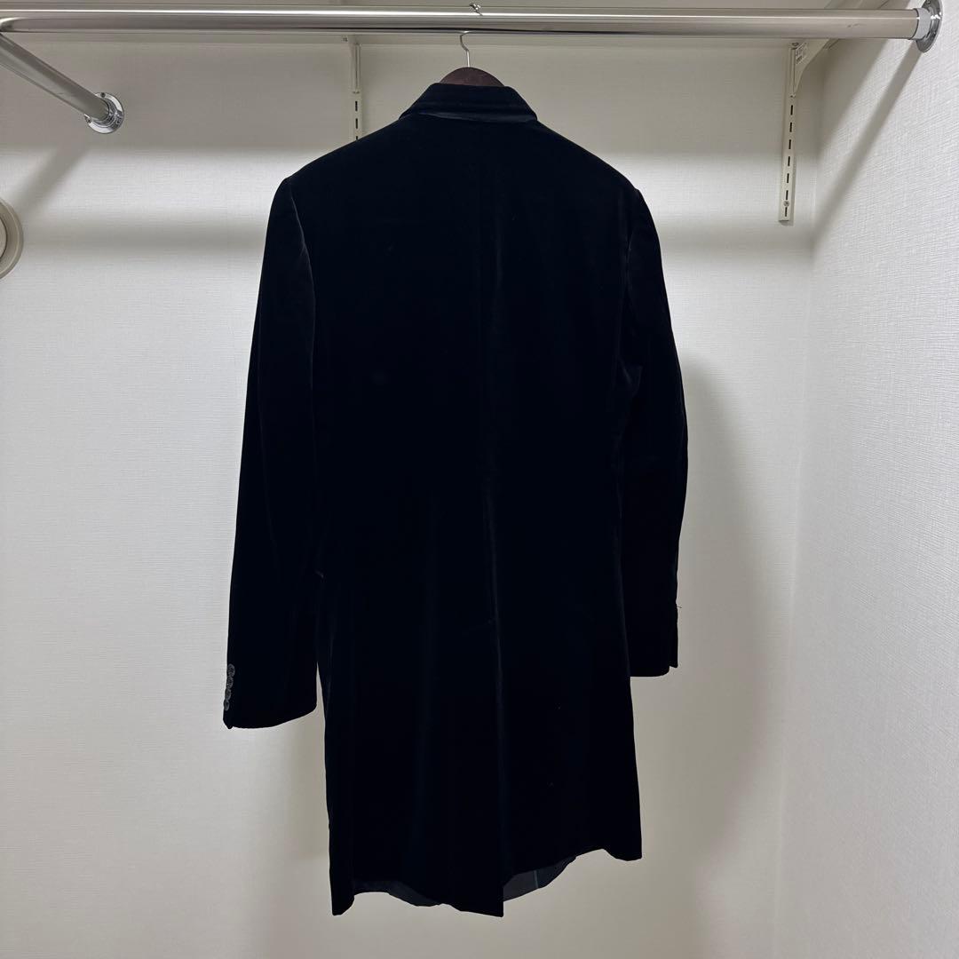 D＆G ドルチェ&ガッバーナ　ベロア　チェスターコート　黒　48