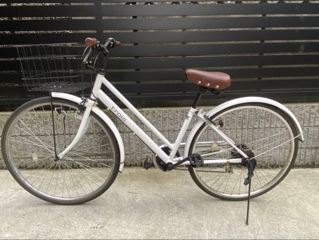 【引き取り限定】torois シティサイクル 27インチ 自転車 ママチャリ 白