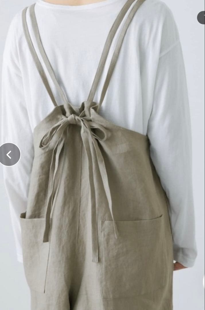 かぐれ　リネンサロペット　ベージュ