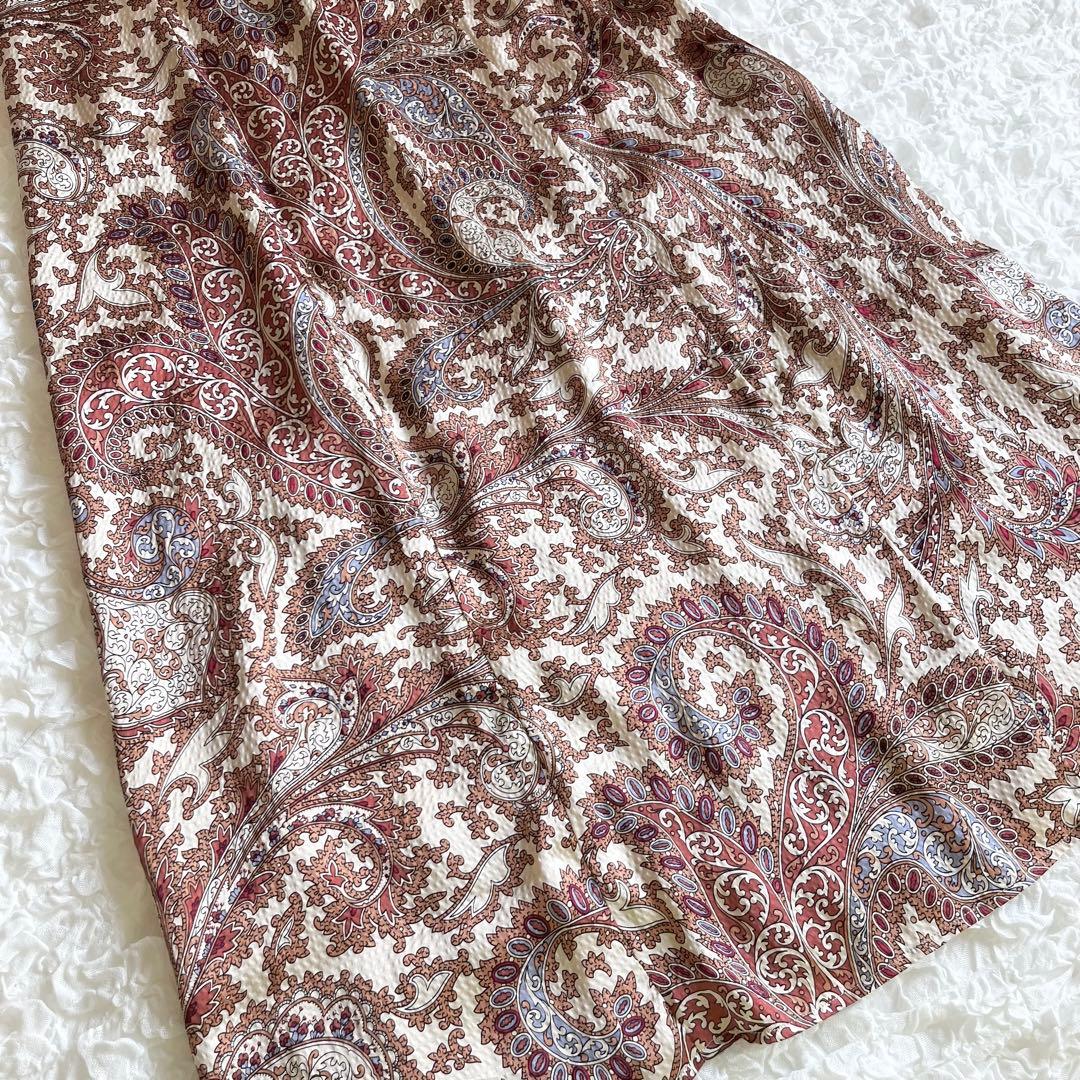 【美品✨】BAUM UND PFERDGARTENシルクワンピース ペイズリー柄