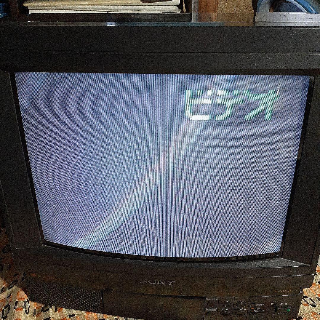 87年製 SONYブラウン管カラーテレビ14型 映像・音声(大小)確認済み