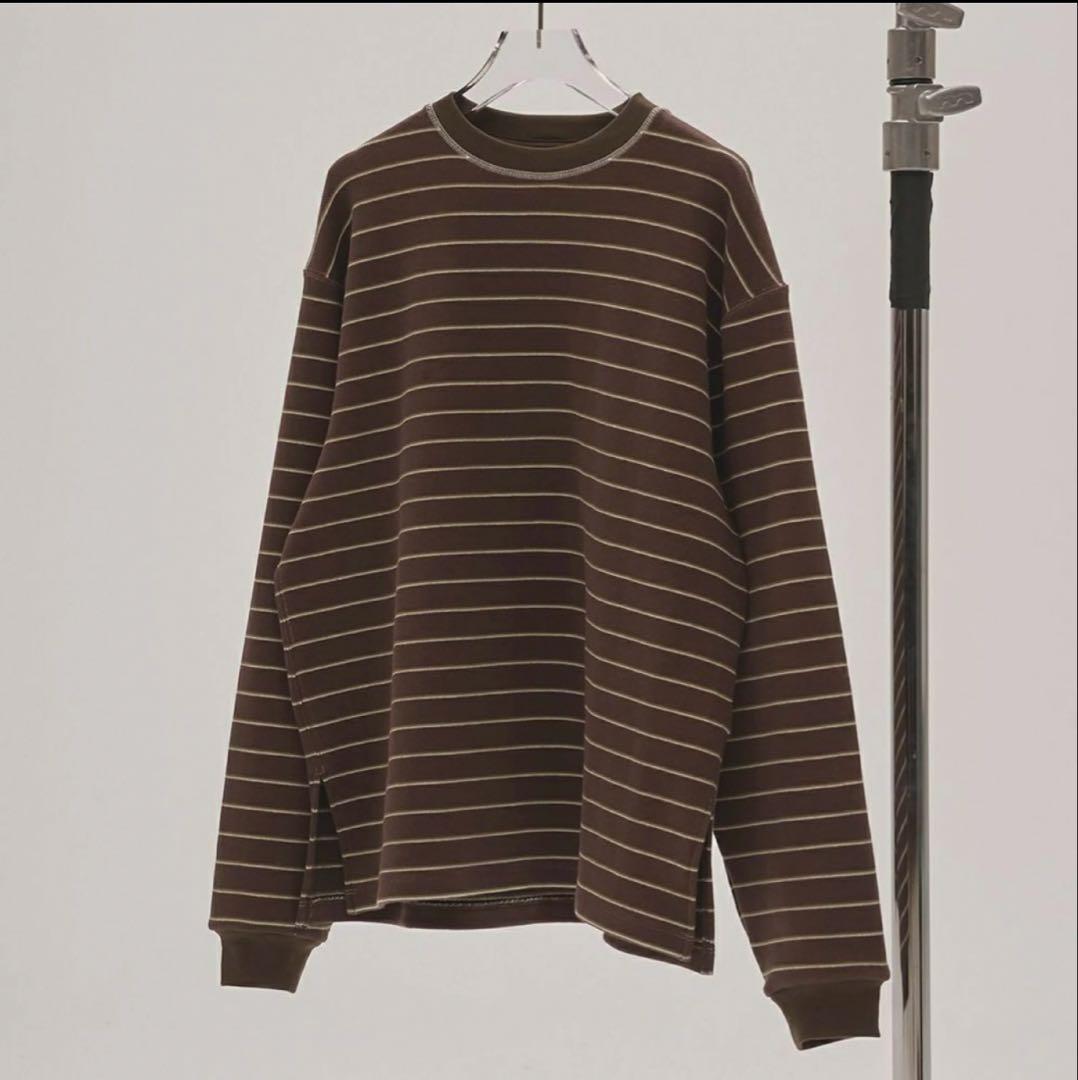 タグ付き TODAYFUL Border Long T-shirts チョコ