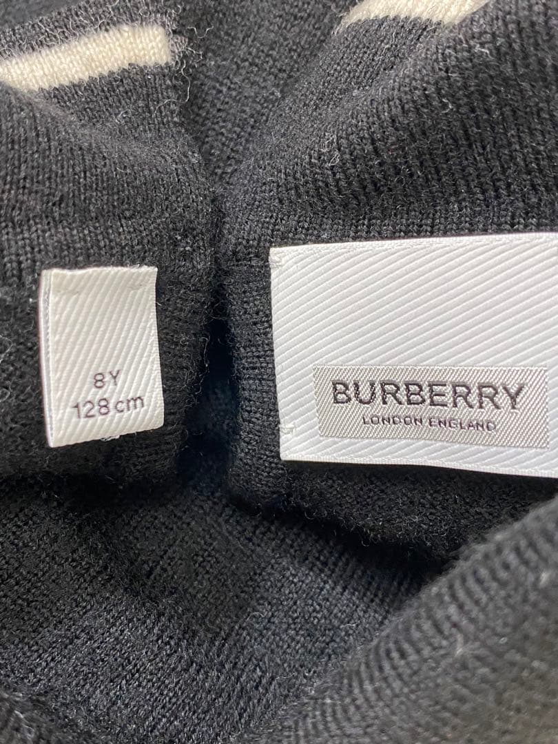 6142. BURBERRY LONDON くま ノバチェック ニットワンピース