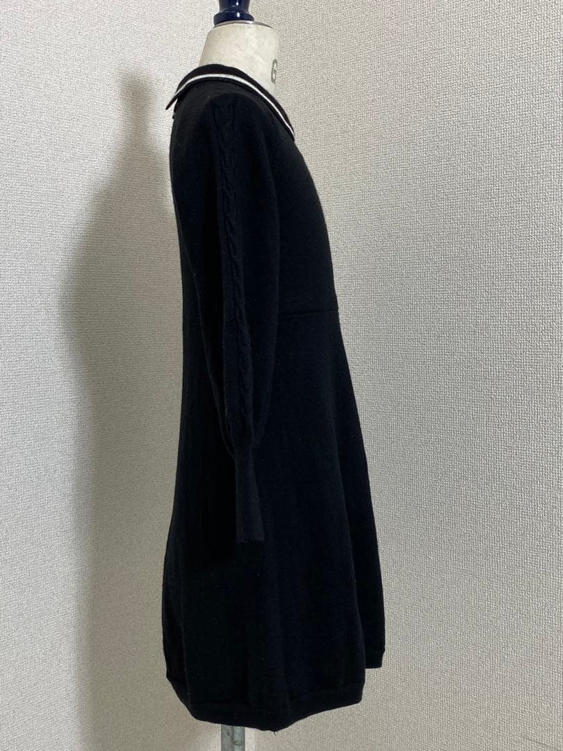 6142. BURBERRY LONDON くま ノバチェック ニットワンピース