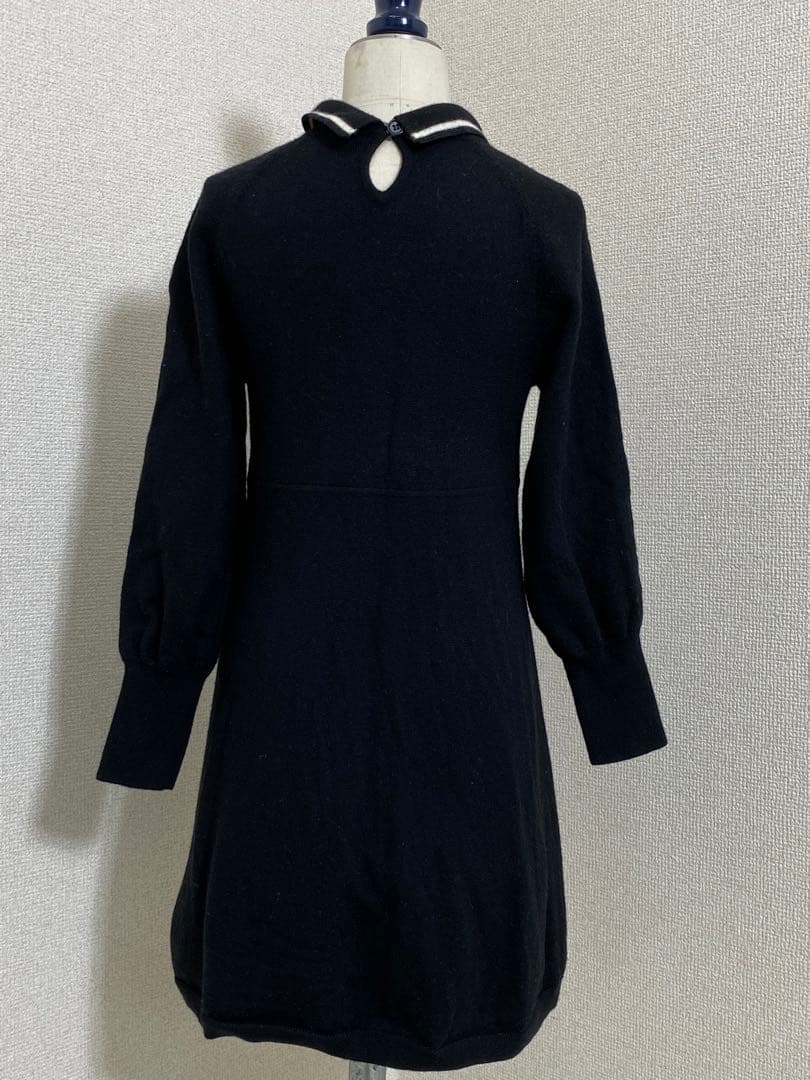 6142. BURBERRY LONDON くま ノバチェック ニットワンピース