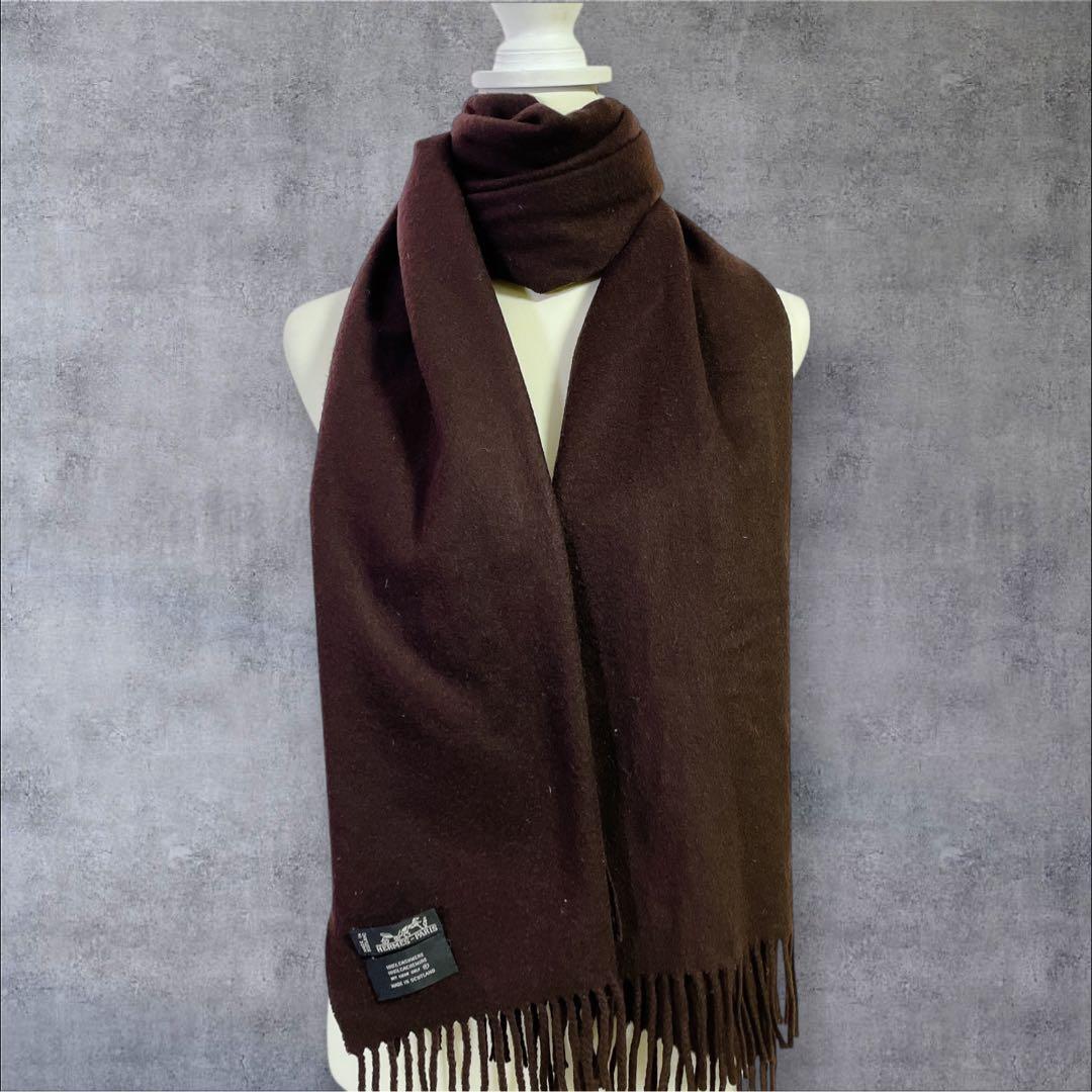 美品　エルメス　大判　マフラー　ストール　ショール　カシミヤ100% ロゴ入