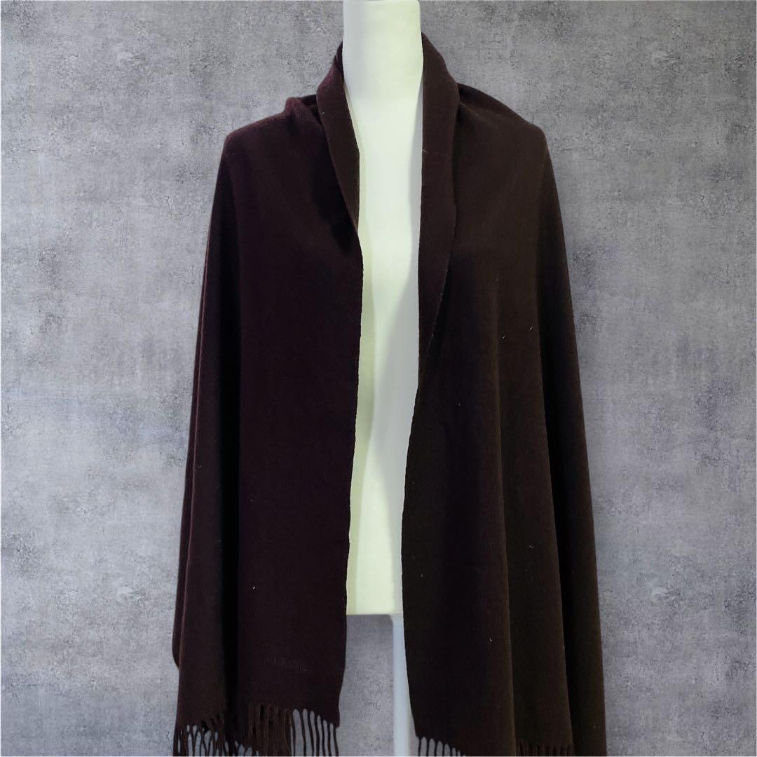 美品　エルメス　大判　マフラー　ストール　ショール　カシミヤ100% ロゴ入