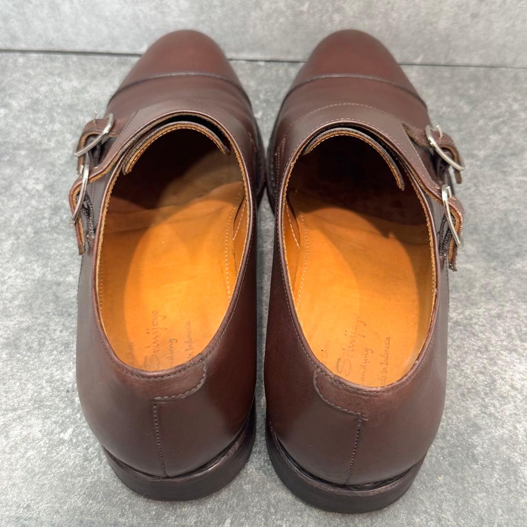 ジャランスリワヤ　ダブルモンク カーフレザー ブラウン 茶 革 【7】25cm