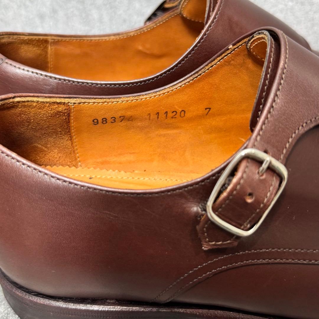 ジャランスリワヤ　ダブルモンク カーフレザー ブラウン 茶 革 【7】25cm