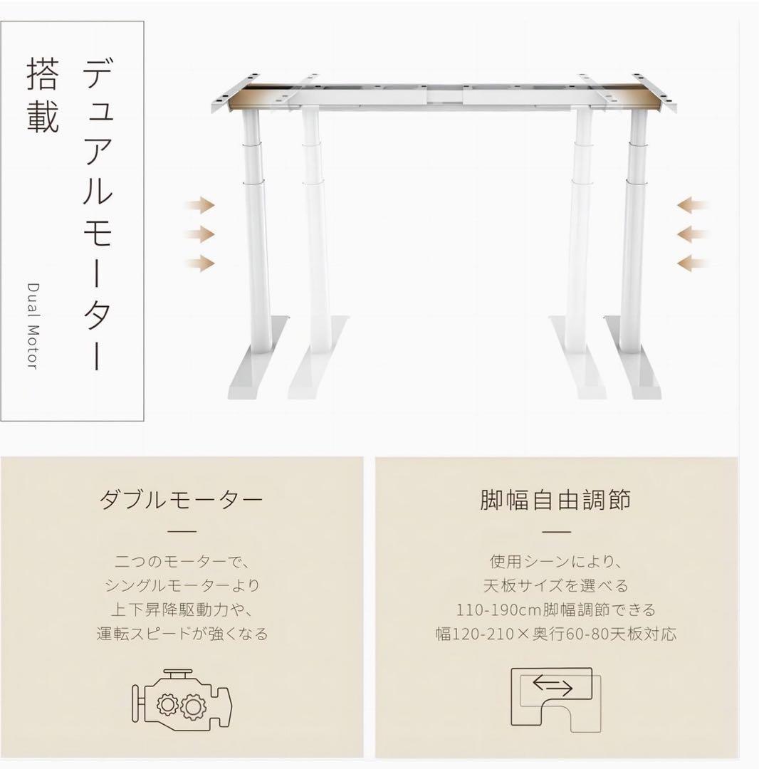 Flexispot E8電動昇降デスク +特注ラバーウッド天板