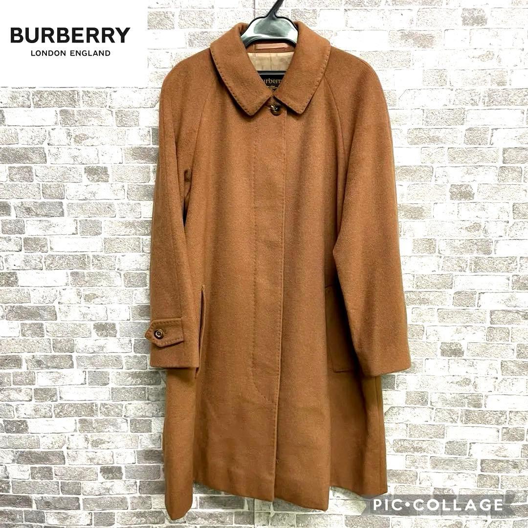美品　BURBERRY カシミヤ　ブラウンウールコート　冬コーデ