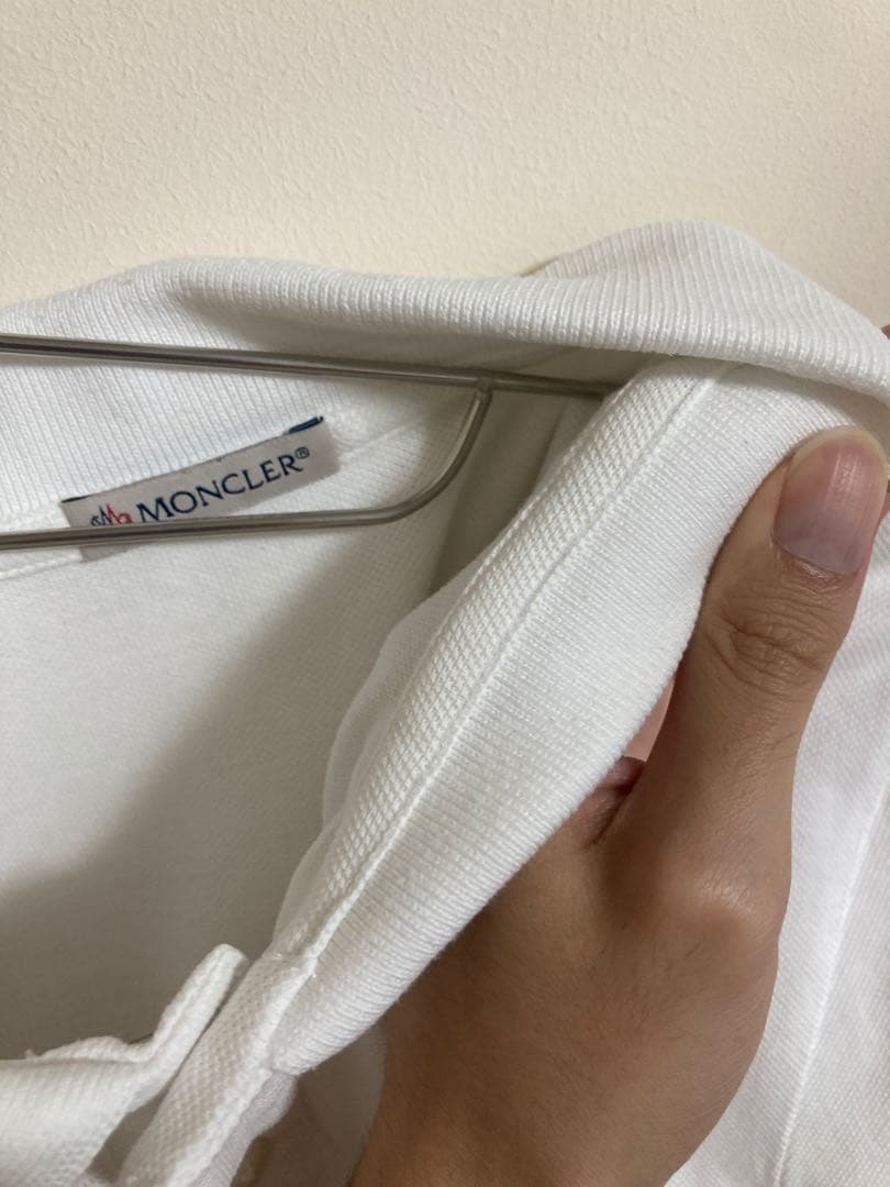 MONCLER ホワイト ポロシャツ Mサイズ モンクレール