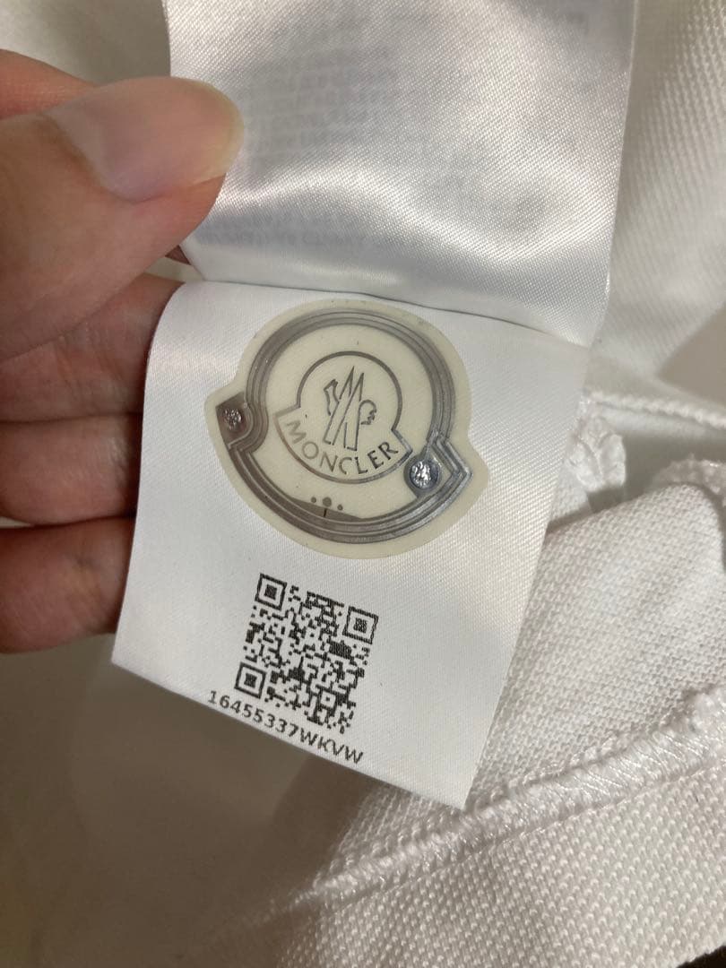 MONCLER ホワイト ポロシャツ Mサイズ モンクレール