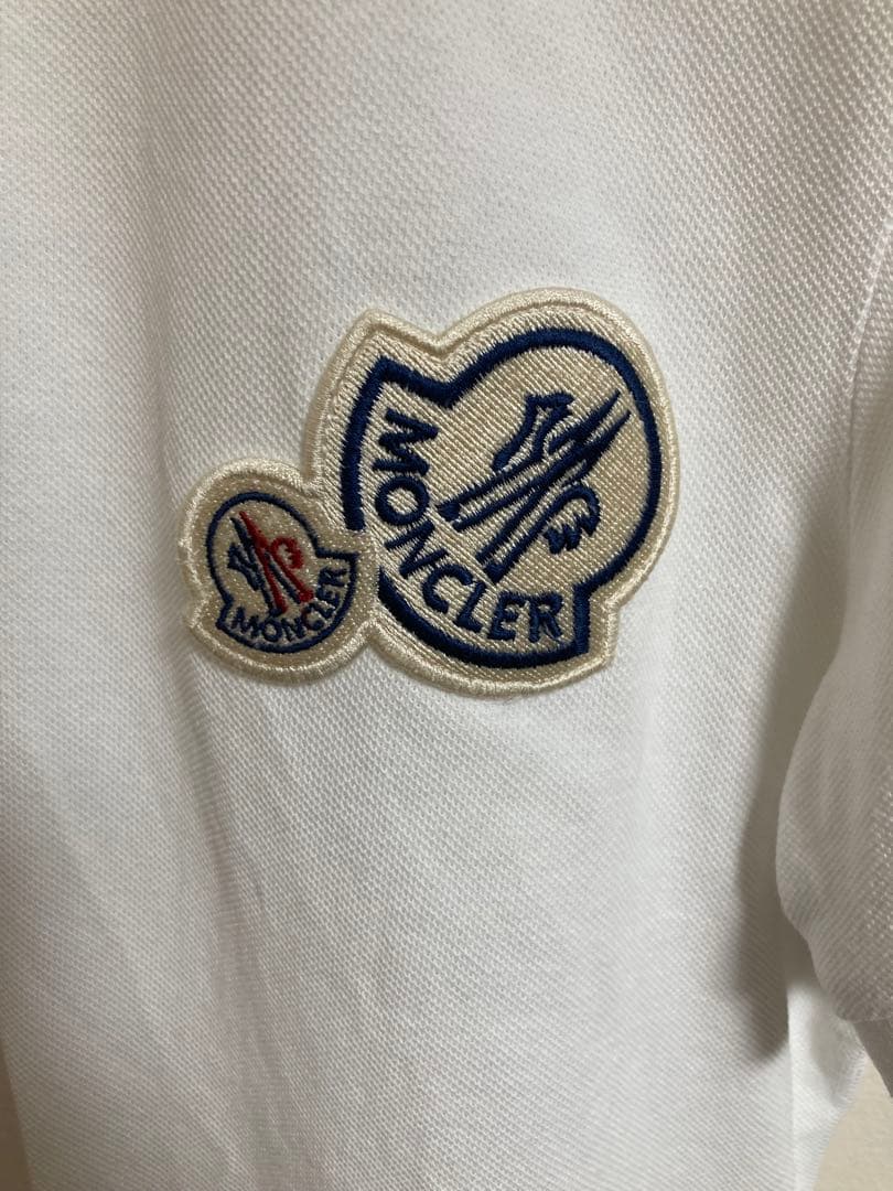 MONCLER ホワイト ポロシャツ Mサイズ モンクレール