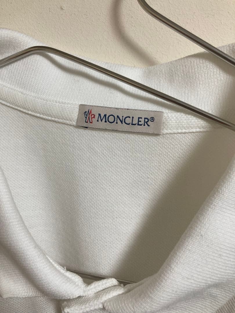 MONCLER ホワイト ポロシャツ Mサイズ モンクレール