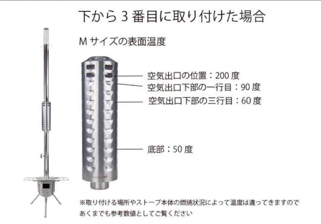 Tent-mark WINNERWELL 薪ストーブ 三重煙突 M 76mm
