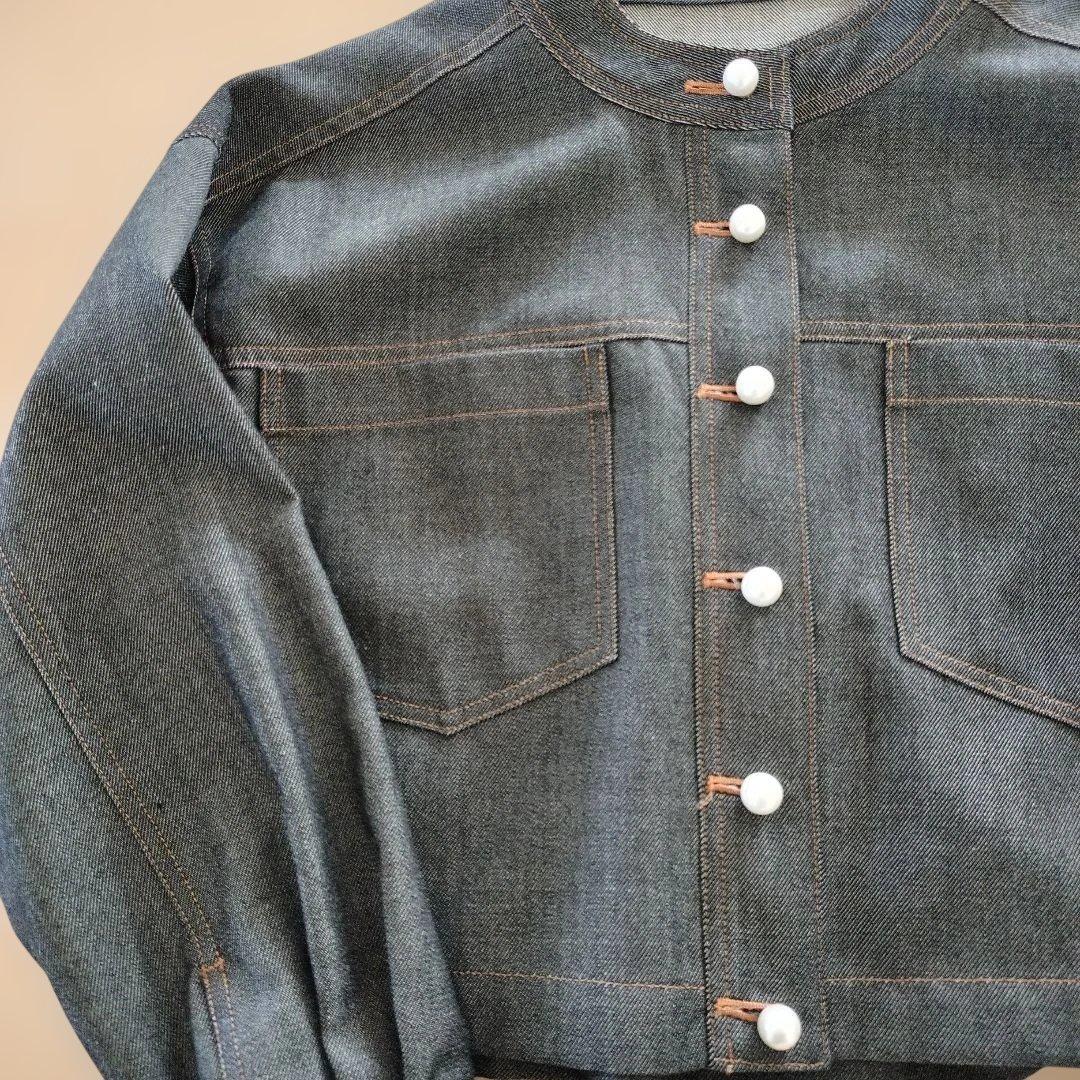 ツルバイマリコオイカワ　tsuru ウール　デニムジャケット
