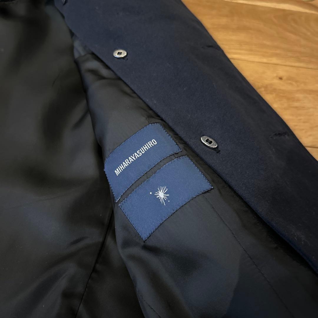 ミハラヤスヒロ アンゴラウール ドッキングチェスターコート BK 44