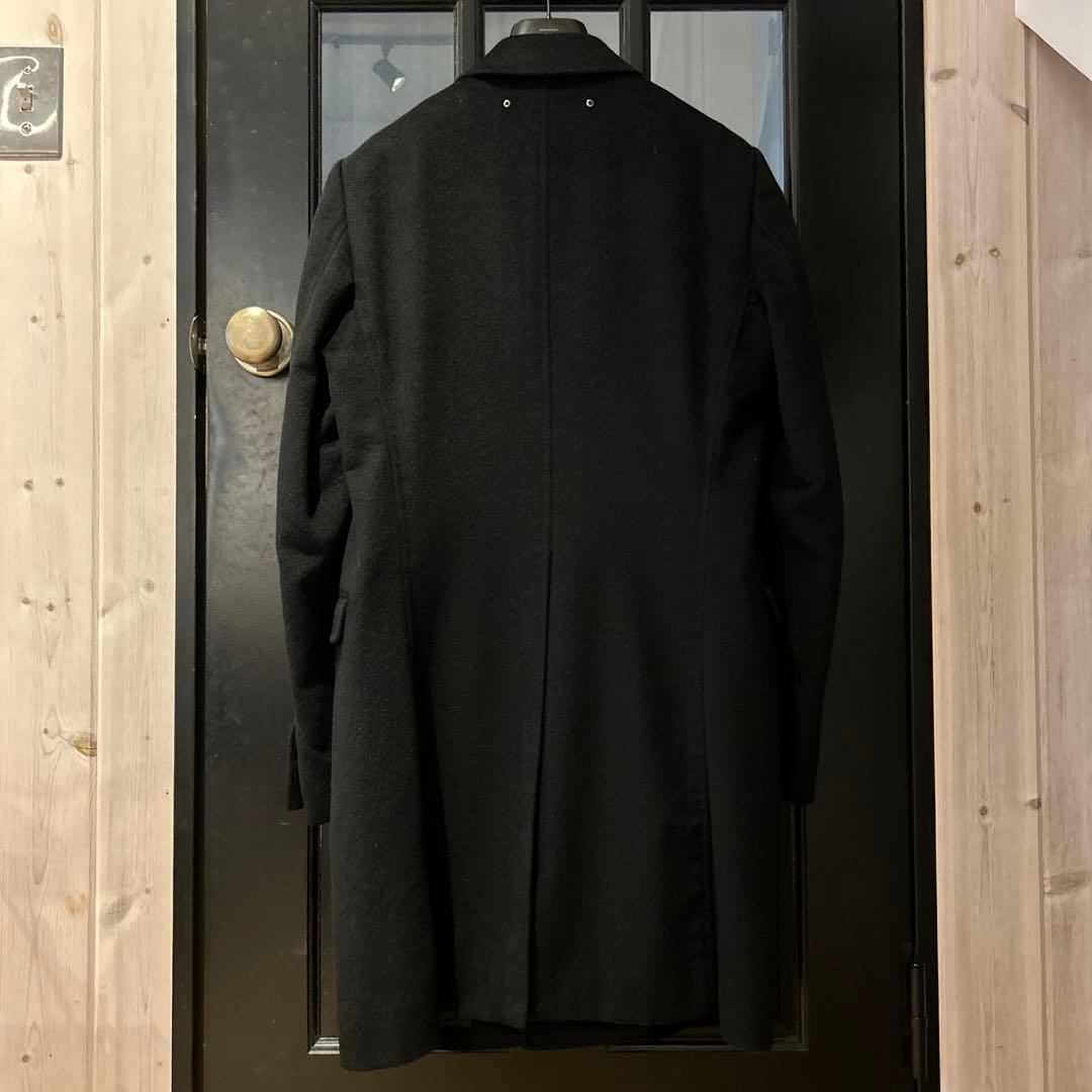 ミハラヤスヒロ アンゴラウール ドッキングチェスターコート BK 44
