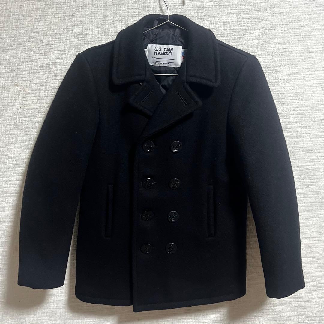 美品　Schott　ウール　ピーコート　キルティング　USA製　サイズ16