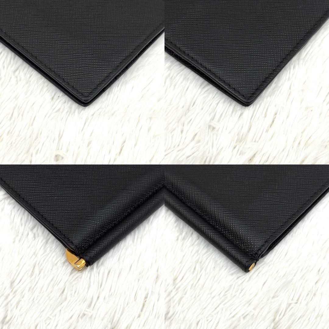 美品✨RFID内蔵 PRADA プラダ サフィアーノ マネークリップ 財布