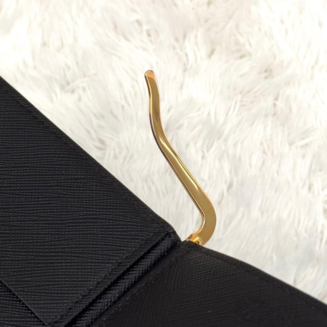 美品✨RFID内蔵 PRADA プラダ サフィアーノ マネークリップ 財布