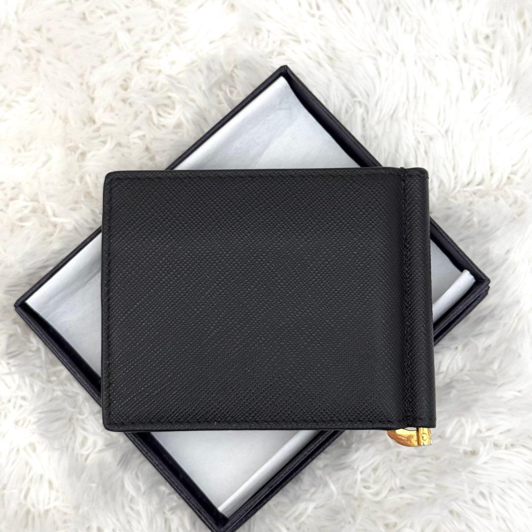 美品✨RFID内蔵 PRADA プラダ サフィアーノ マネークリップ 財布