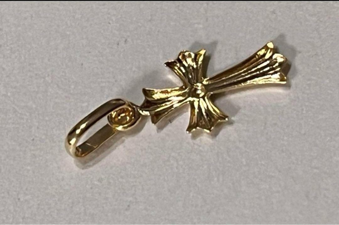 SALE‼️K18 クロス 18K ネックレス トップ 刻印 18金 18KYG