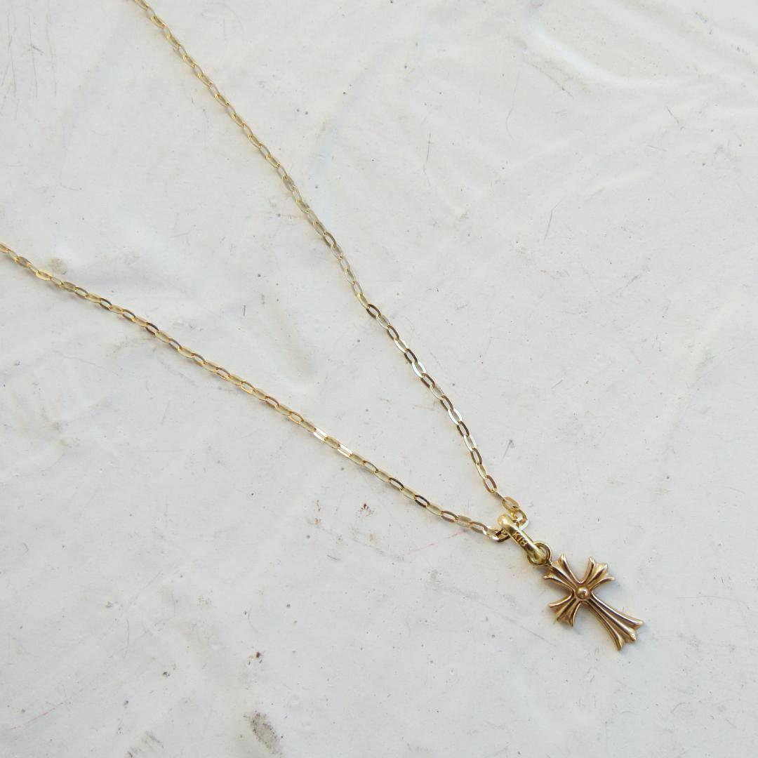 SALE‼️K18 クロス 18K ネックレス トップ 刻印 18金 18KYG