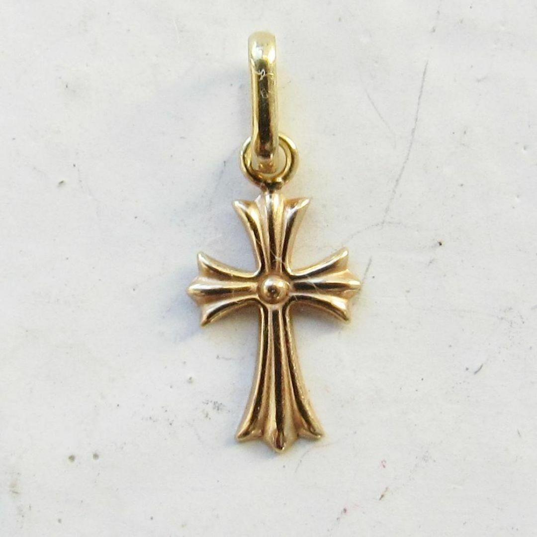 SALE‼️K18 クロス 18K ネックレス トップ 刻印 18金 18KYG