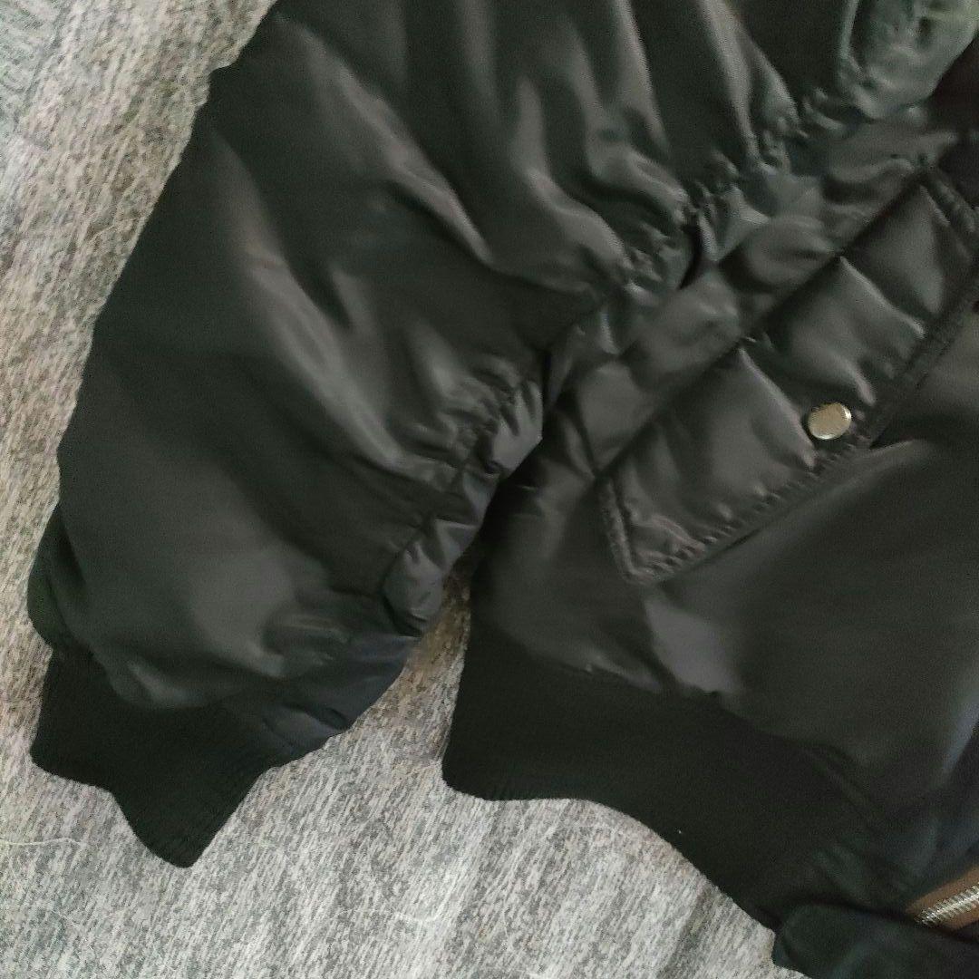 希少サイズ 3L SIMPSON MA-1 フード着脱可 フライトジャケット 黒