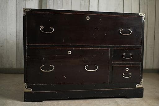 古いチェスト　引き出し4杯　タンス　収納　古家具　古民家　時代家具