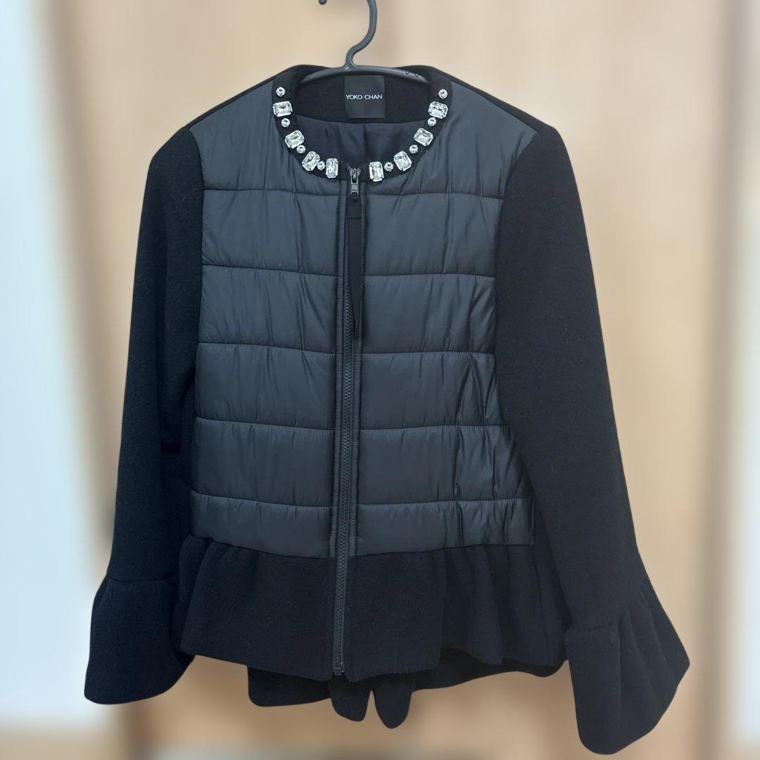 YOKO CHAN ノーカラージャケット ブラック