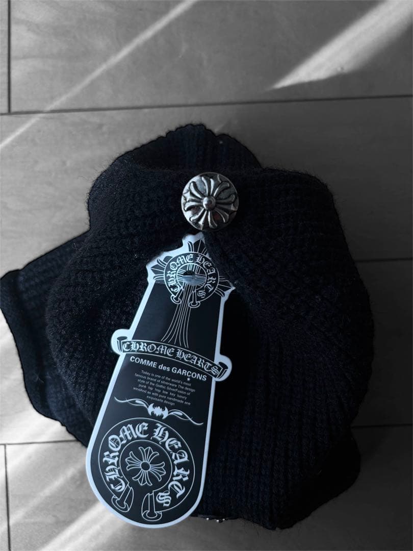 【新品未使用】ニット帽 ビーニー クロス ニット柄　男女兼用　Y2K クロム
