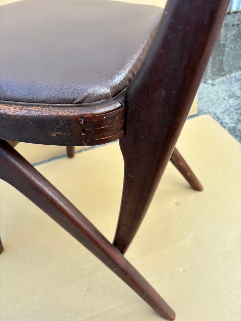 オールドマルニ デルタチェア ヴィンテージ　椅子　希少　木製