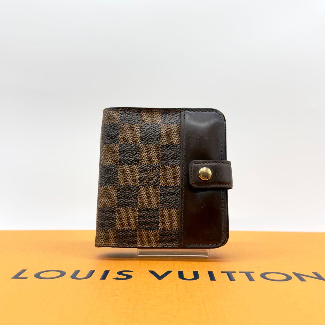 美品✨ルイヴィトン　ダミエコンパクトジップ　二つ折り財布コンパクト　ユニセックス