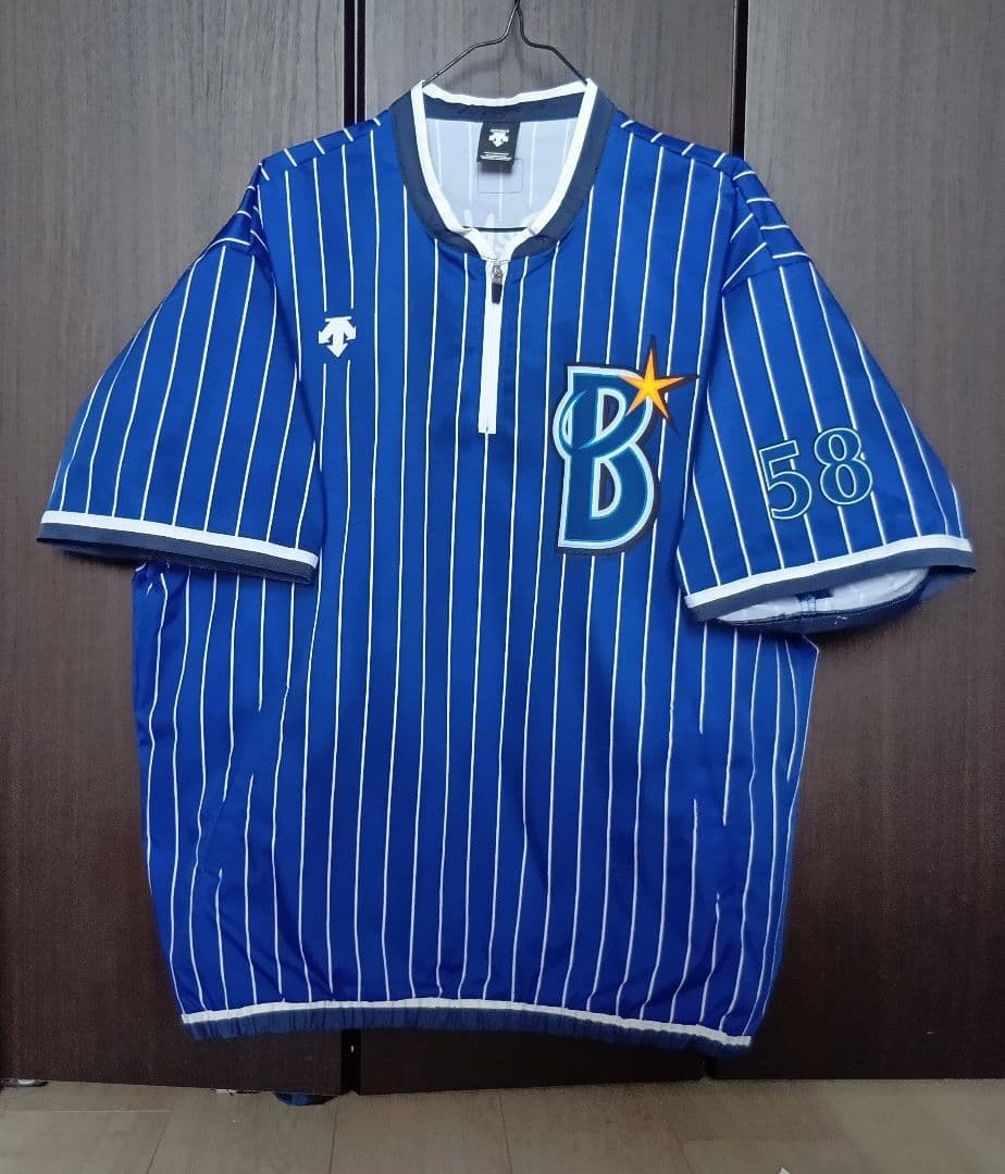 【実使用】横浜　ベイスターズ　武藤　トレーニングジャケット　デサント　O