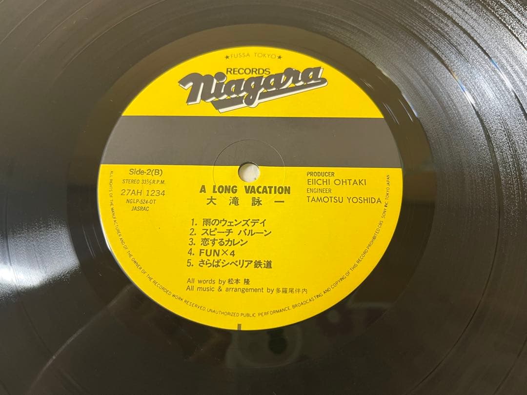 G767 廃盤 大滝詠一 ア・ロング・バケイション 帯付きLPレコード1981年
