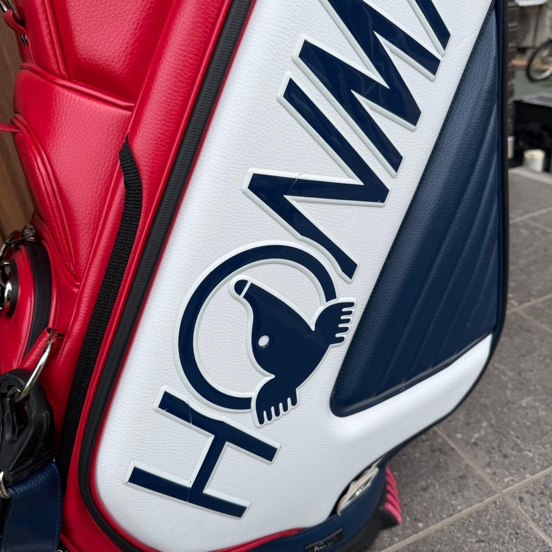 【KAZUKI様】【備品】HONMA キャディバッグ 赤 白