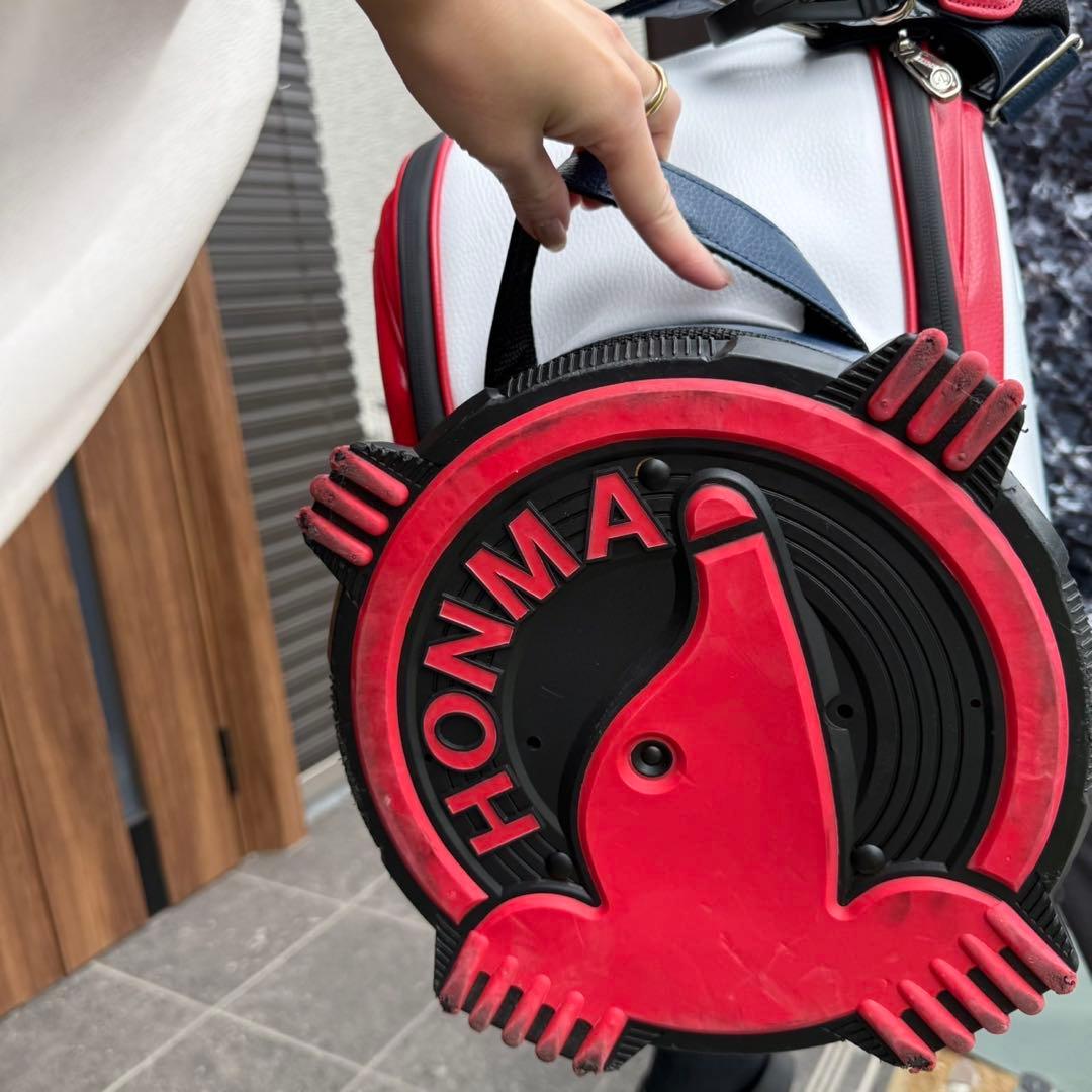 【KAZUKI様】【備品】HONMA キャディバッグ 赤 白