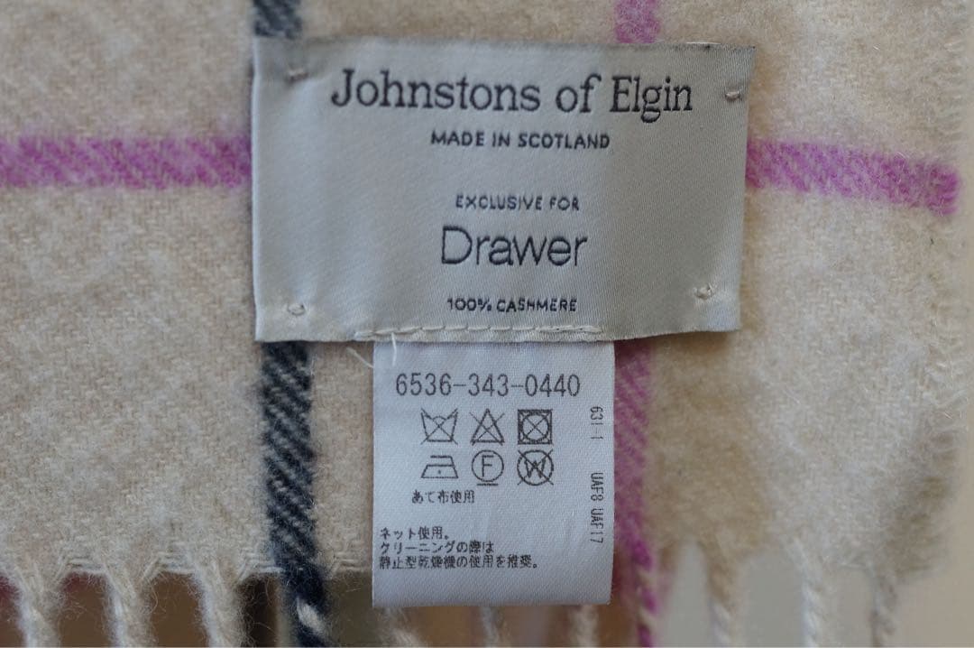 D*h様 ドゥロワー別注Johnstons of Elgin カシミヤ ストール