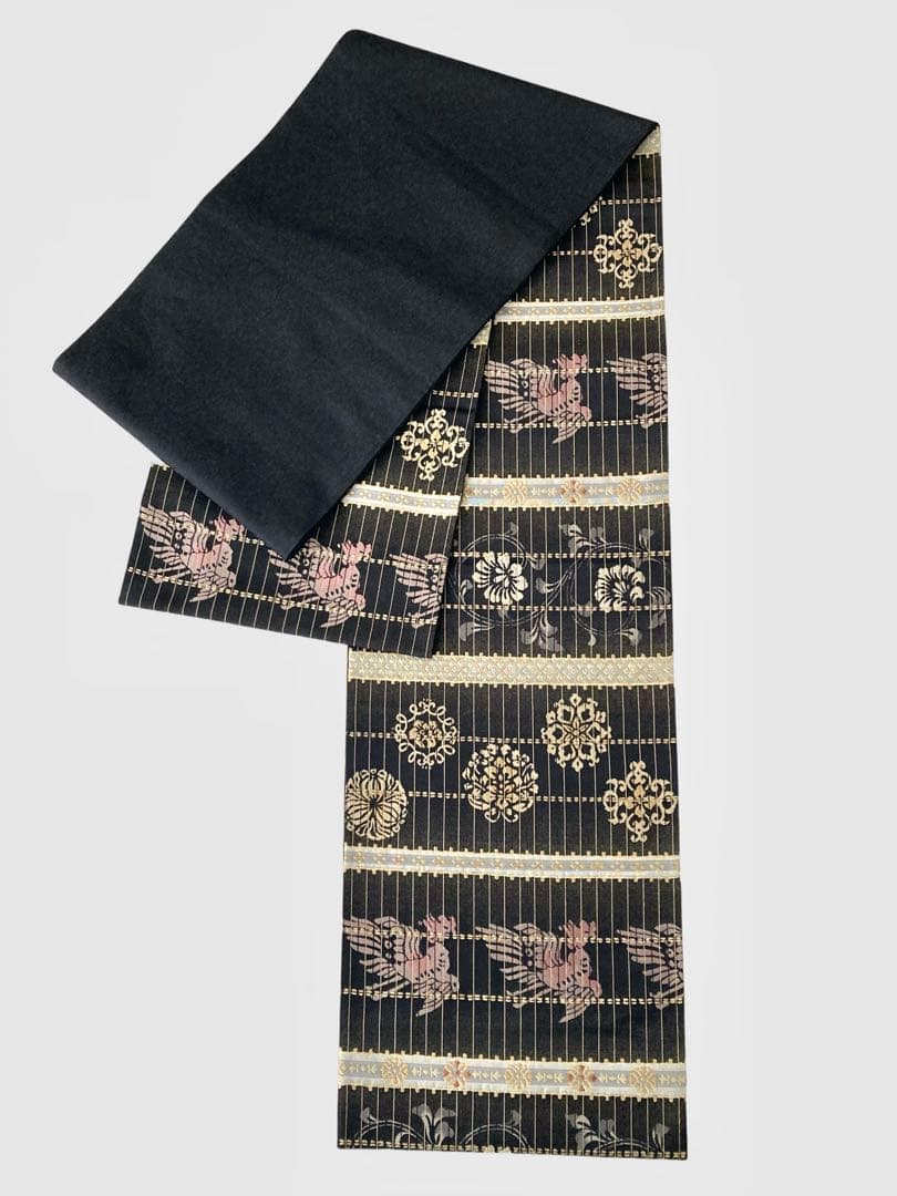 黒色 袋帯 礼装 訪問着 色無地 付け下げ 卒業式 入学式 七五三 NO5