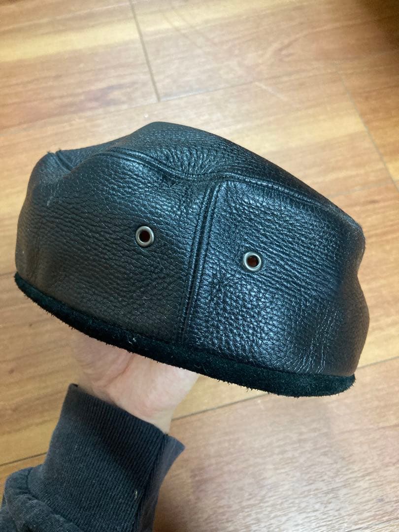 SOLARIS&CO レザーハット、ベレー帽/黒