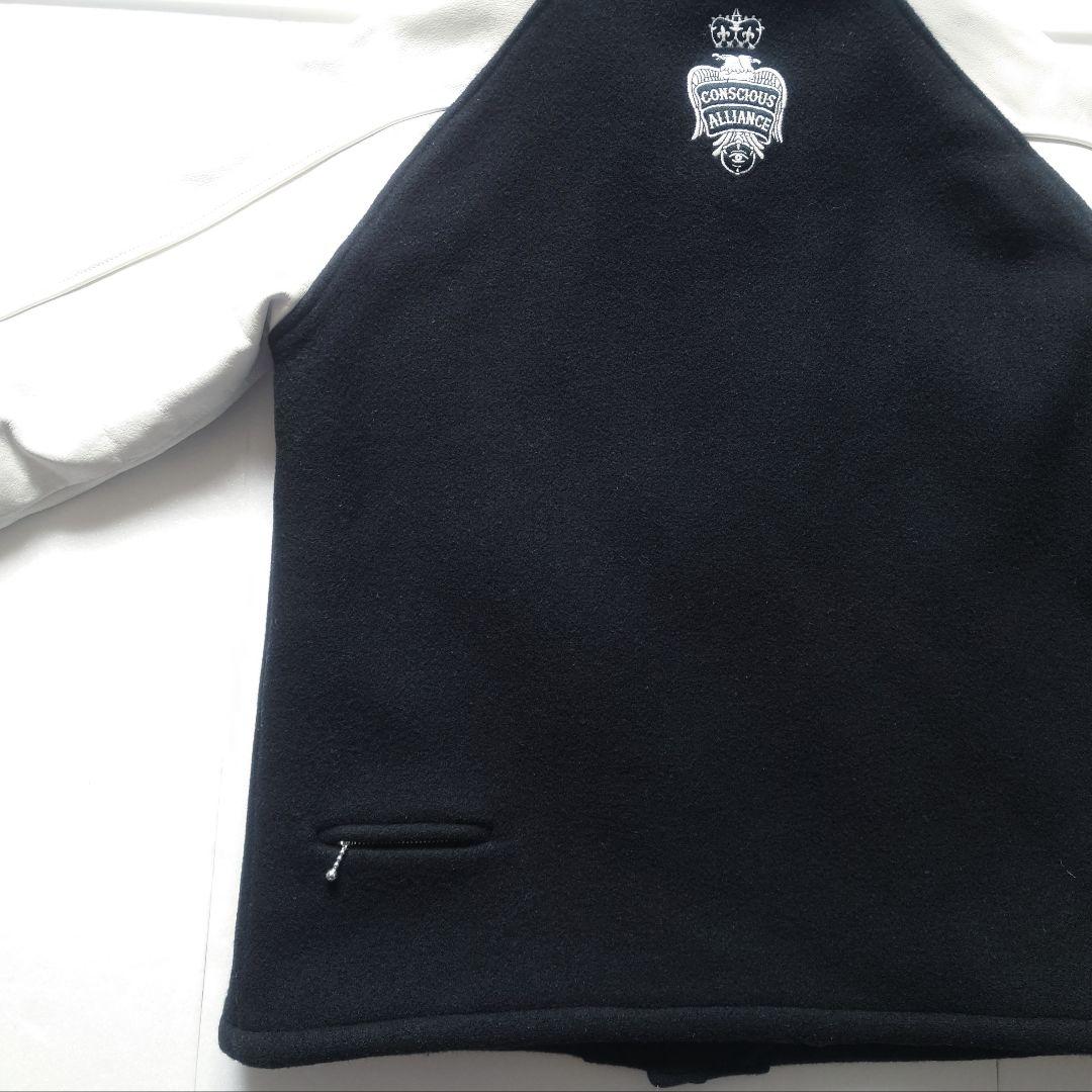 ANOKHA　牛革 レザー 切替 スタジャン　日本製 裏原 archive