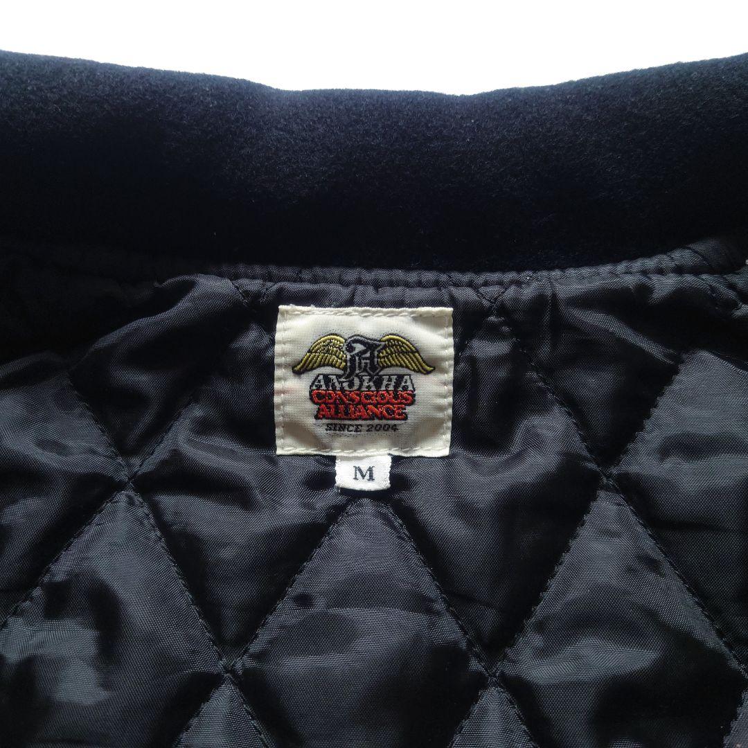 ANOKHA　牛革 レザー 切替 スタジャン　日本製 裏原 archive