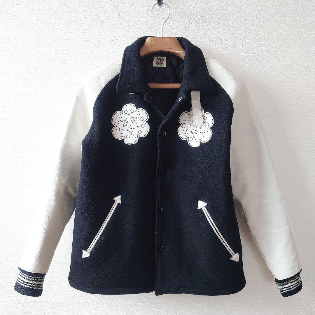 ANOKHA　牛革 レザー 切替 スタジャン　日本製 裏原 archive