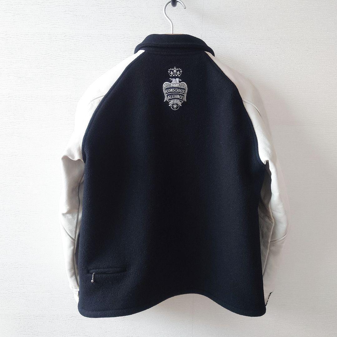 ANOKHA　牛革 レザー 切替 スタジャン　日本製 裏原 archive