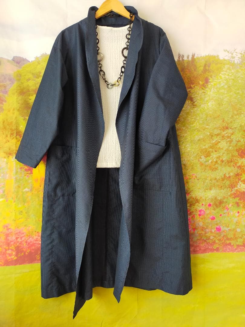 ロングカーディガンコート＊着物リメイク