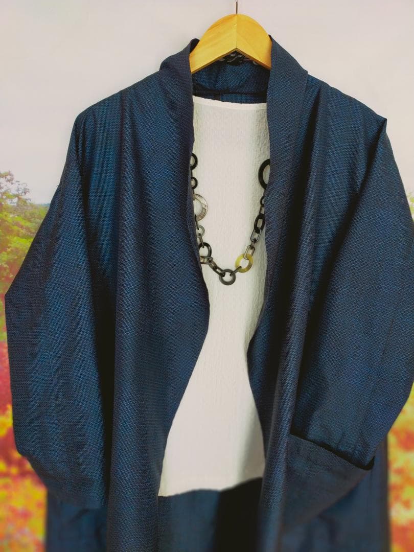 ロングカーディガンコート＊着物リメイク