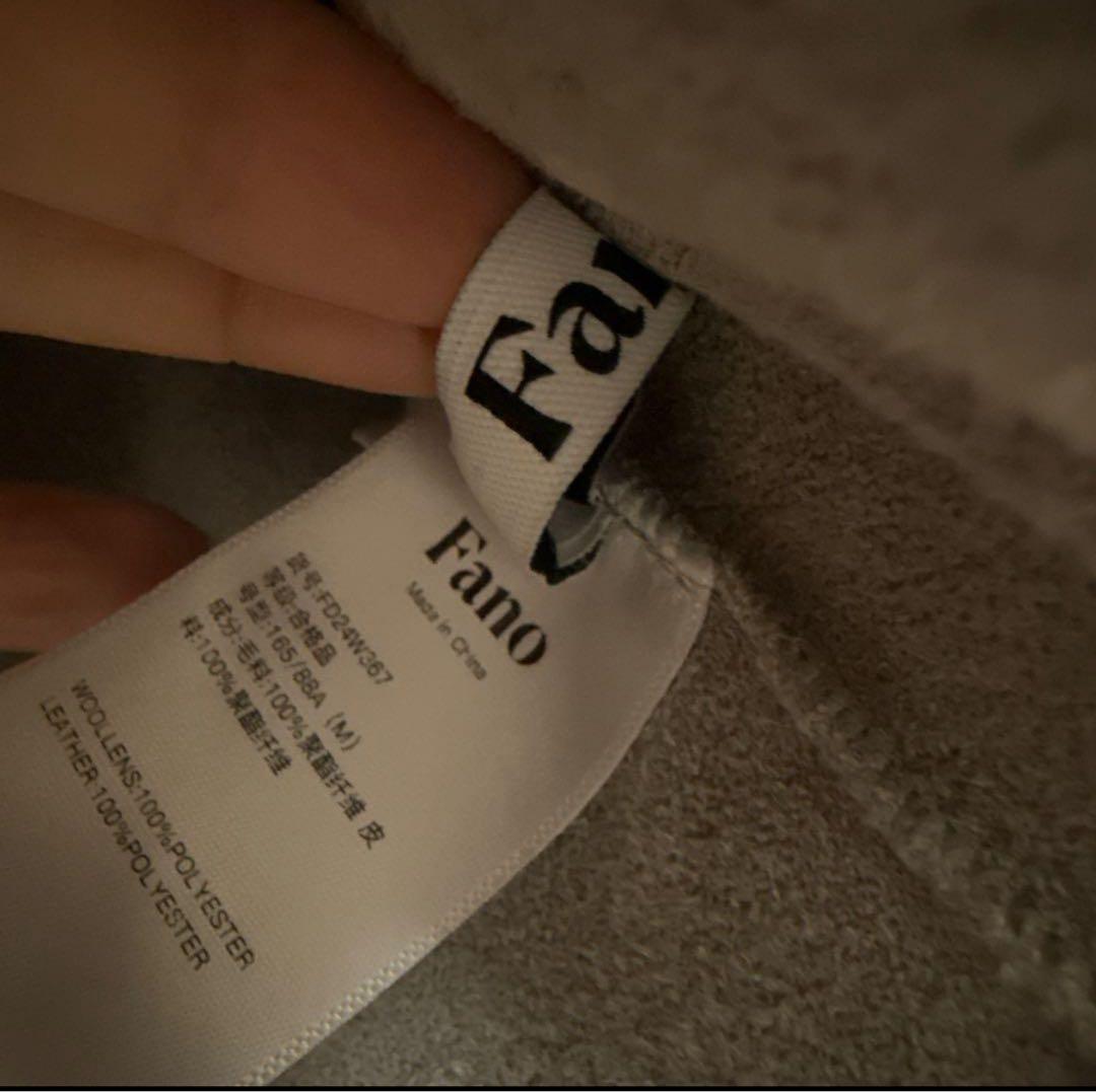 Fano Studiosカラフルボタン　ノーカラーボアショートコート　美品　M